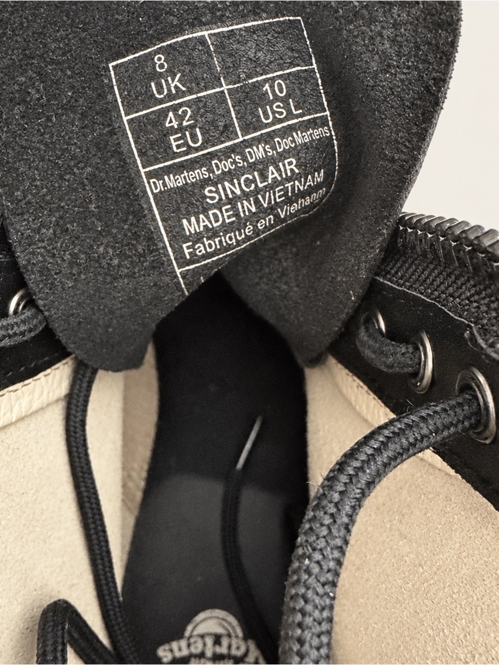 Dr. Martens Cream Lace-Up Platform Boots - Picture 5 of 6